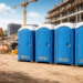 Portable Restrooms on a construction site