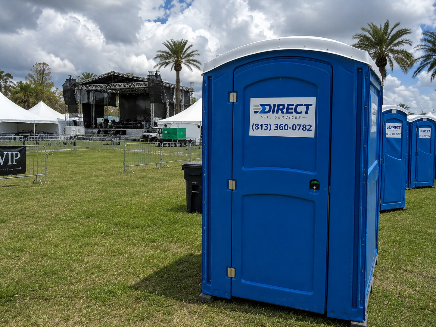 Porta potty unit at event